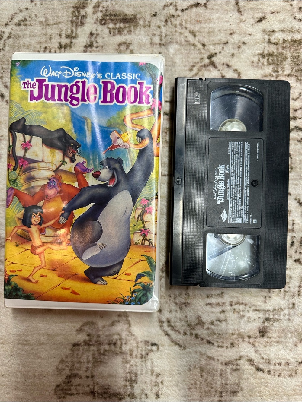 Disney Black Diamond The Jungle Book VHS with Clamshell 1990’s